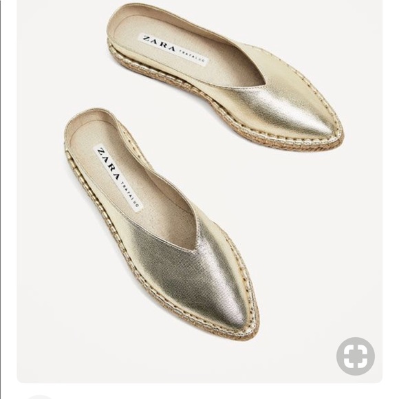 zara gold mules